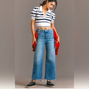 PAIGE NWT Anessa High Rise Crop Wide Leg Jean Sz28